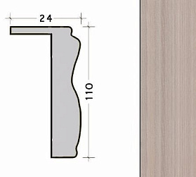 Наличник фигурный телескопический Престиж для дверей Profil Doors серия X Орех Пекан